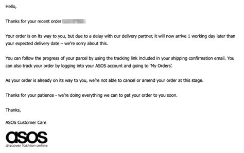 ASOS orders not received